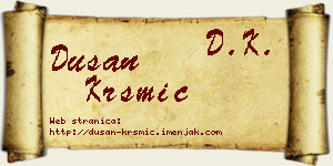 Dušan Krsmić vizit kartica